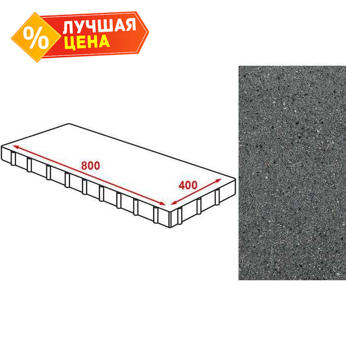 Плита тротуарная Готика Granite FERRO, Исетский, 800х400х80 мм