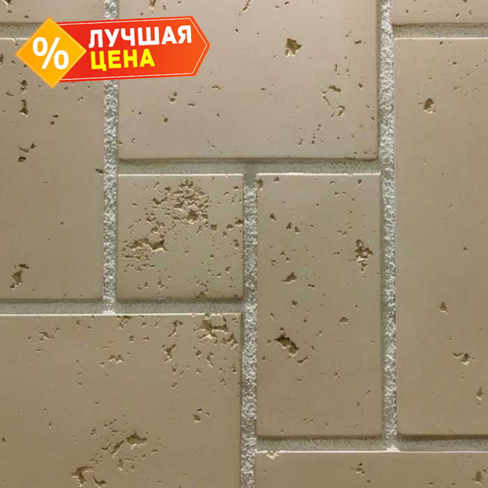 Декоративный кирпич REDSTONE Травертин TR-22/R, 90х90 мм