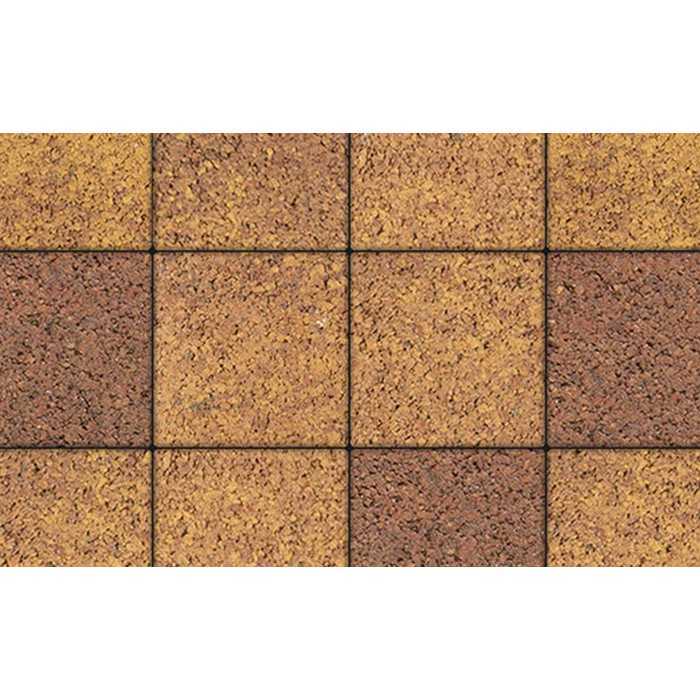 Плитка тротуарная Квадрат (ЛА-Линия) Б.1.К.6 Листопад Гранит Осень 300х300х60 мм