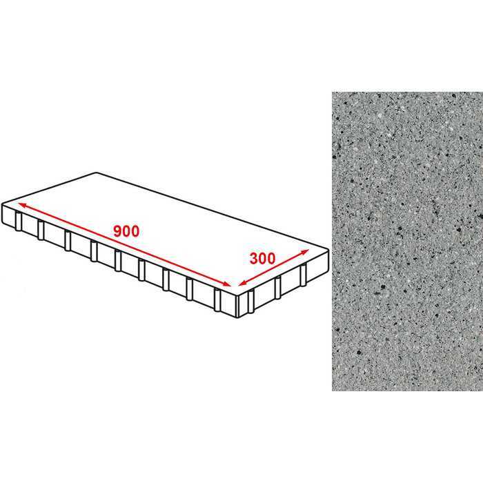 Плита тротуарная Готика Granite FERRO, Цветок Урала, 900х300х80 мм